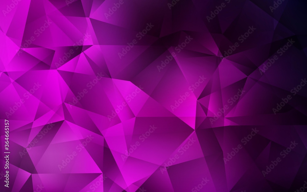 Obraz premium Dark Pink vector gradient triangles pattern. Colorful abstract illustration with triangles. Brand new style for your business design.