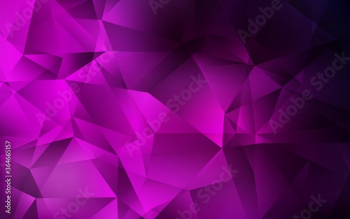 Dark Pink vector gradient triangles pattern. Colorful abstract illustration with triangles. Brand new style for your business design.