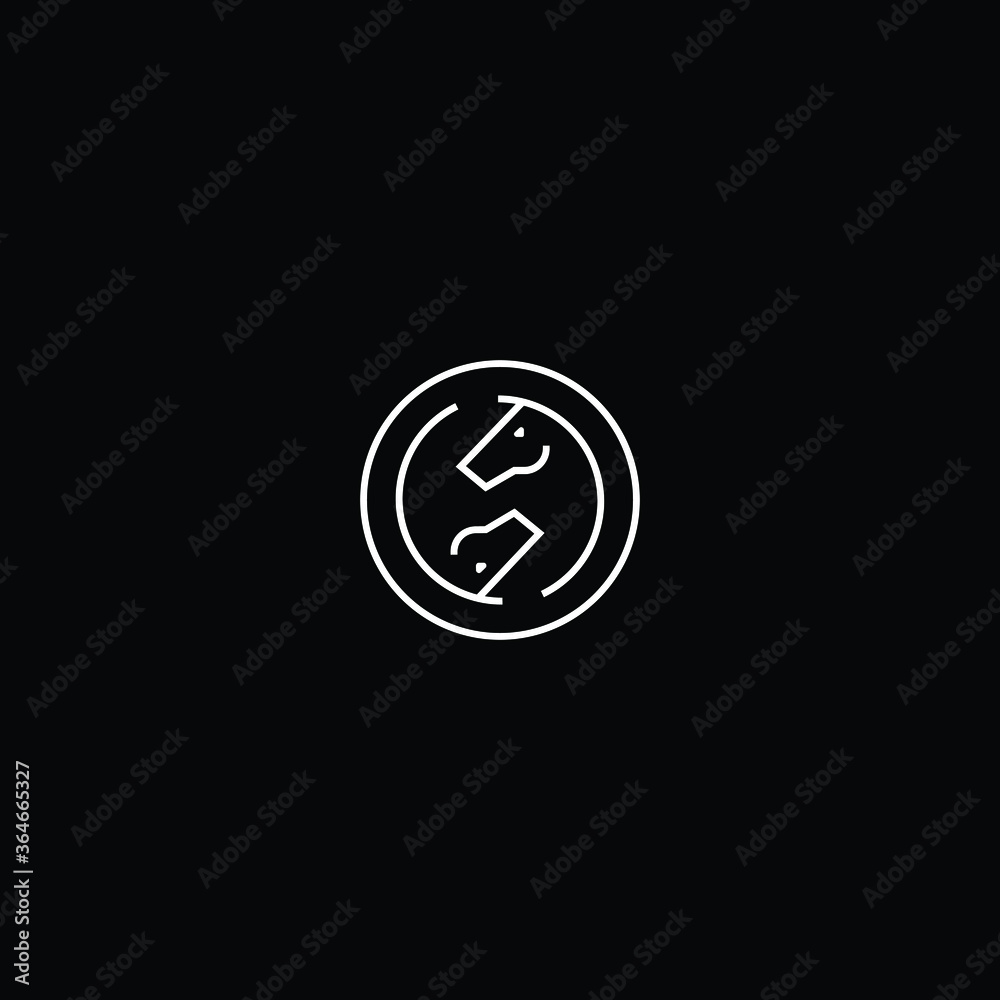 Horse logo vector illustration, emblem design. Horse Head Logo