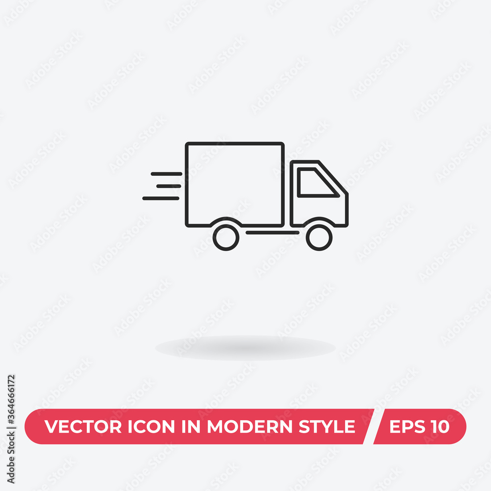 Delivery truck icon vector. Van sign Delivery truck icon vector. Van sign