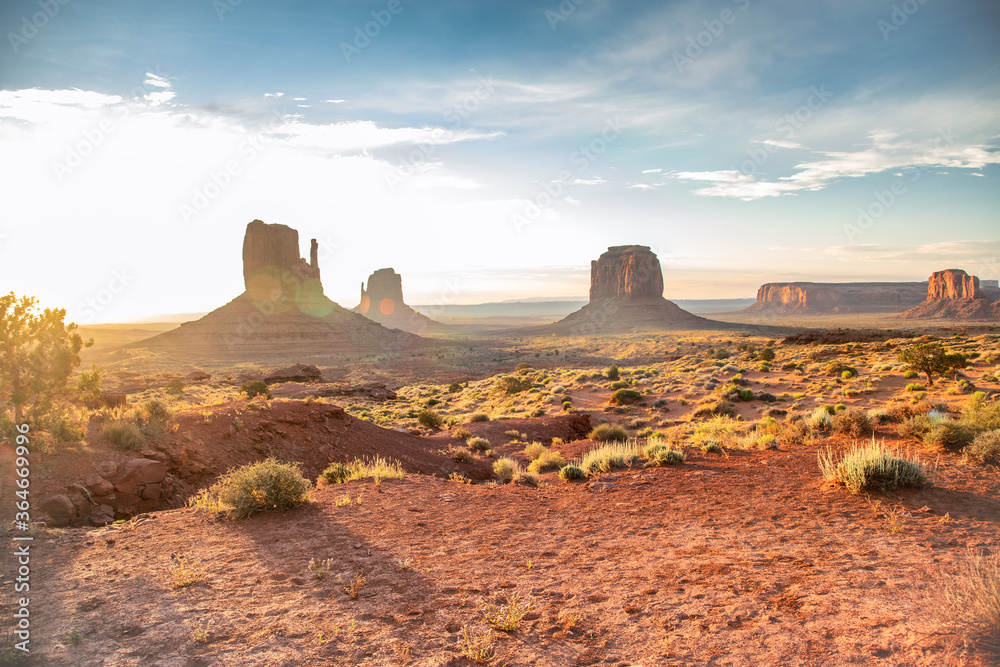 Sunset in the monument valley, Arizona