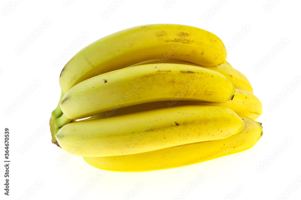 Banana heap isolated on white