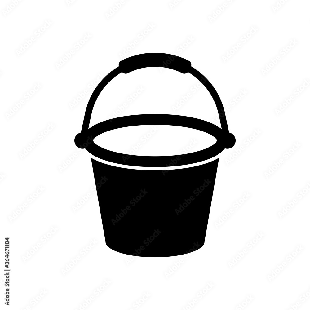 bucket icon isolated vector bucket icon isolated vector