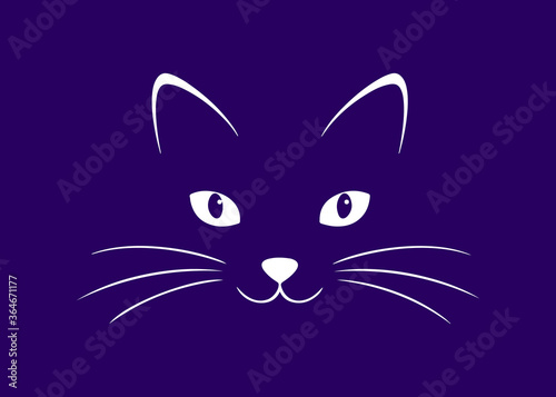 Obraz na plátně Cat face vector design