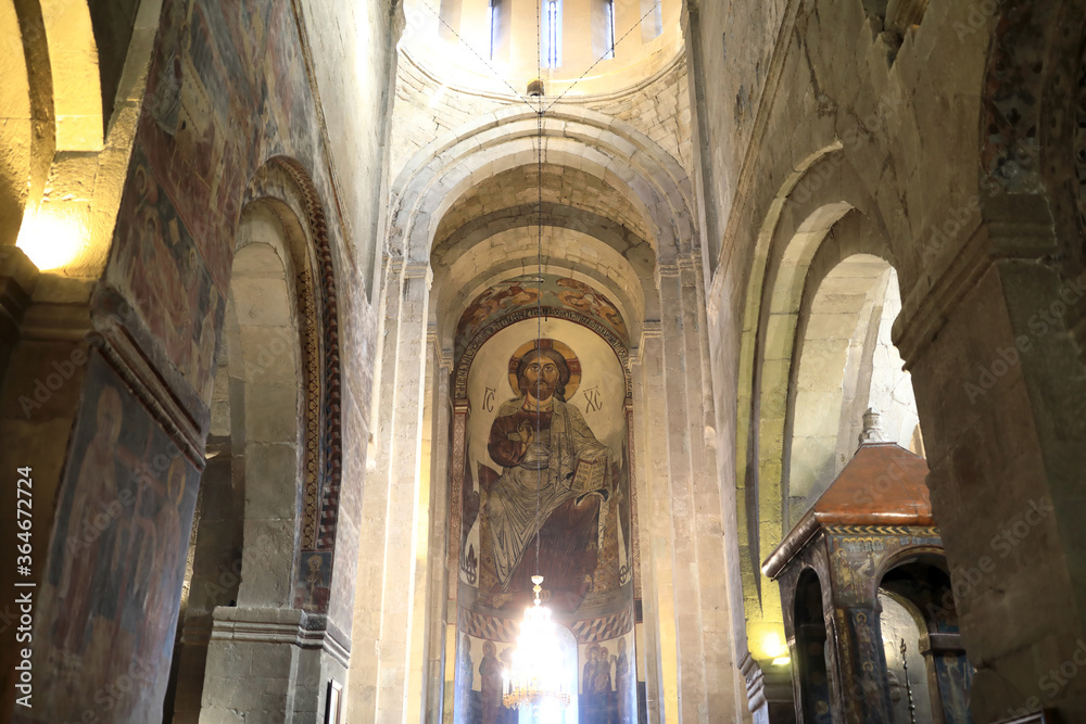 Interior view of georgian orthodox church Interior view of georgian orthodox church