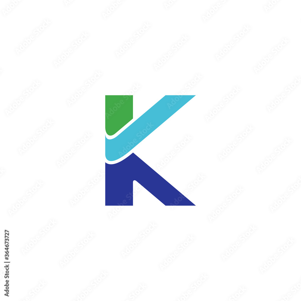 Logo template of modern letter k. Simple flat style. Vector logo template ready for use. Logo template of modern letter k. Simple flat style. Vector logo template ready for use.