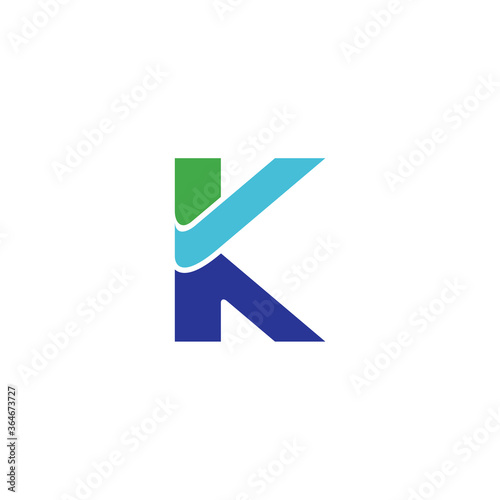 Free Download Logo template of modern letter k. Simple flat style. Vector logo template ready for use. - GFXLoad