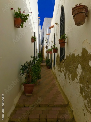 Pittoresk small street in Mojacar, a pretty village in southern Spain