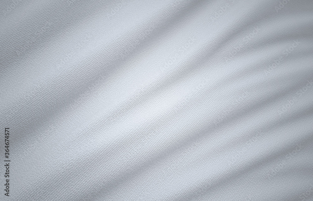 White Flag, White Fabric, 3D Render