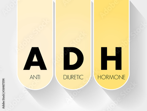 ADH - Antidiuretic Hormone acronym, medical concept background