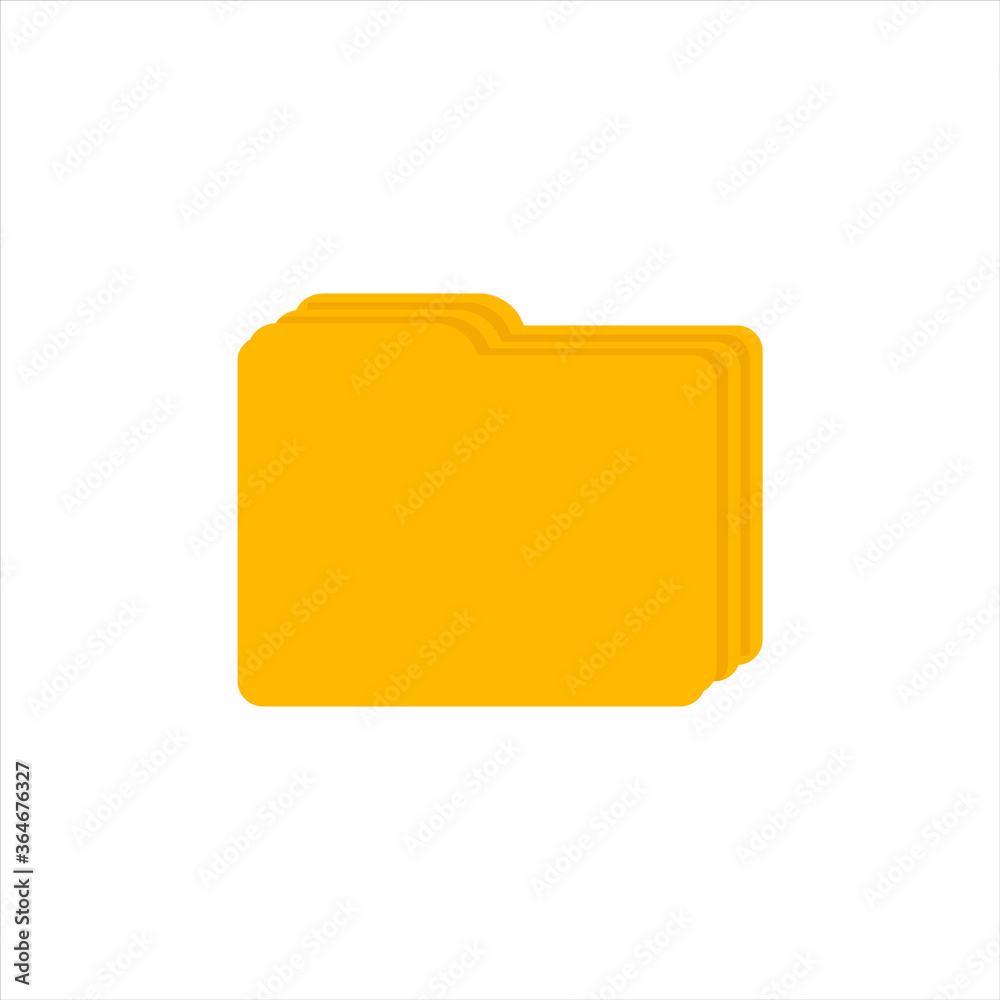 Flat folder, documents icon, piece of cheese icon, vector illustration isolated on white background Flat folder, documents icon, piece of cheese icon, vector illustration isolated on white background