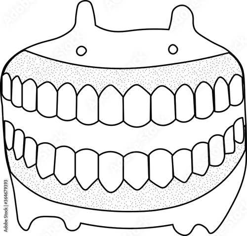 artwork of a mouth teeth