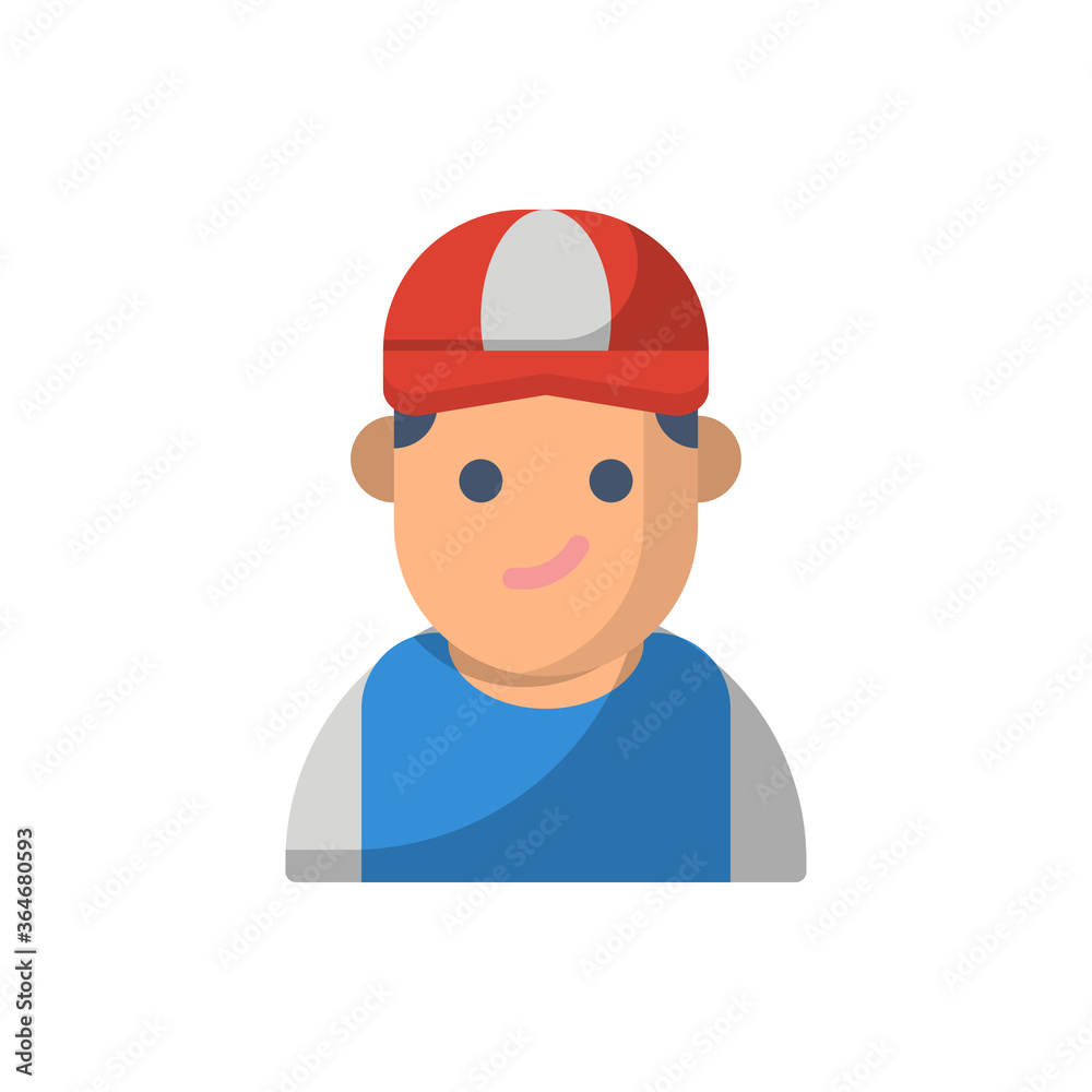 Boy flat icon style design illustration Boy flat icon style design illustration