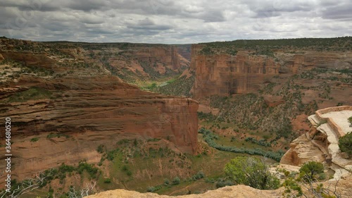 Canyon De Chelly National Monument Time Lapse Clouds Arizona Southwest USA photo