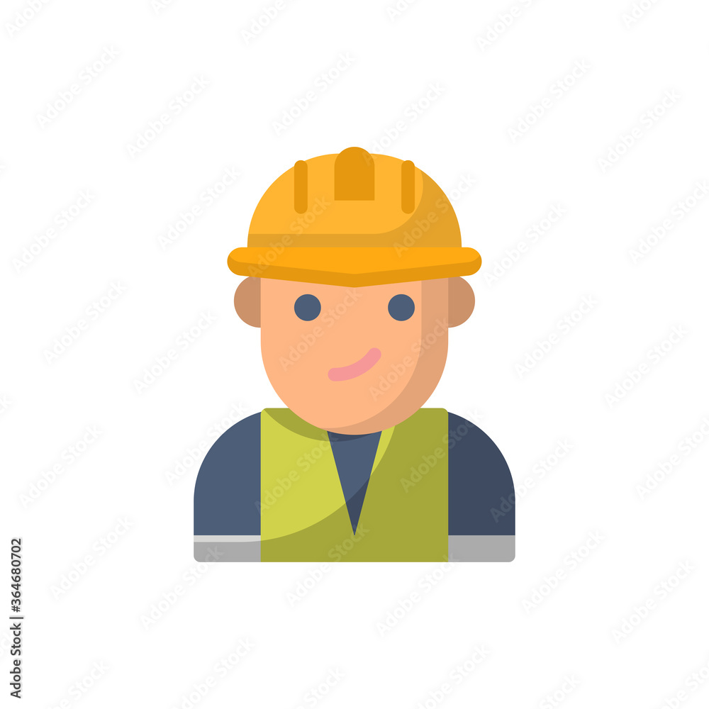 Engineer flat icon style design illustration Engineer flat icon style design illustration
