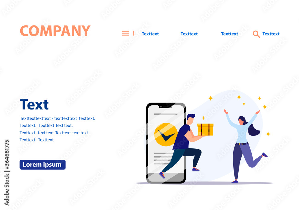 The concept of online delivery service, online order tracking, home and