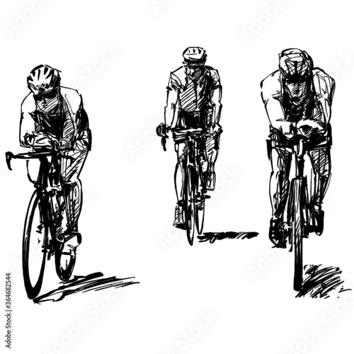 Drawing of the the bicycle competition 