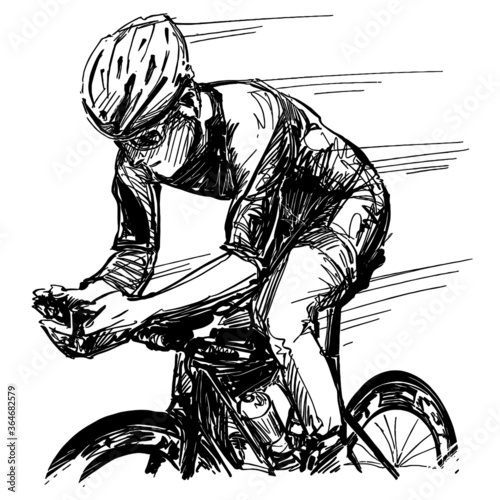 Drawing of the road bicycle competition 