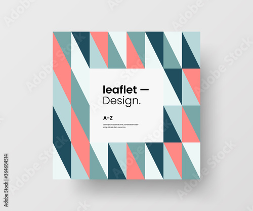 Amazing business advertisement vector mural art square banner mock up. Modern corporate abstract geometric illustration design layout background. Company identity quadrangle texture brochure template.