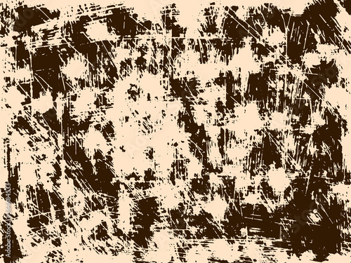 An orange and brown vector texture of scratched, scraped, distressed and grungy scraper board. The vector file has a background fill layer and a texture layer to enable rapid color scheme changes.