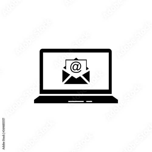 Fototapeta Naklejka Na Ścianę i Meble -  laptop icon vector eps 10 symbol illustration isolated white background