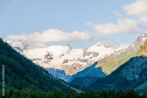 Pontresina, Val Roseg, Piz Roseg, Piz Bernina, Gletscher, Wanderweg, Muottas Muragl, Berninagruppe, Oberengadin, Alpen, Graubünden, Sommer, Schweiz