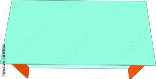 artwork of a work table office home use angle