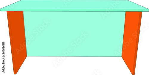artwork of a work table office home use angle