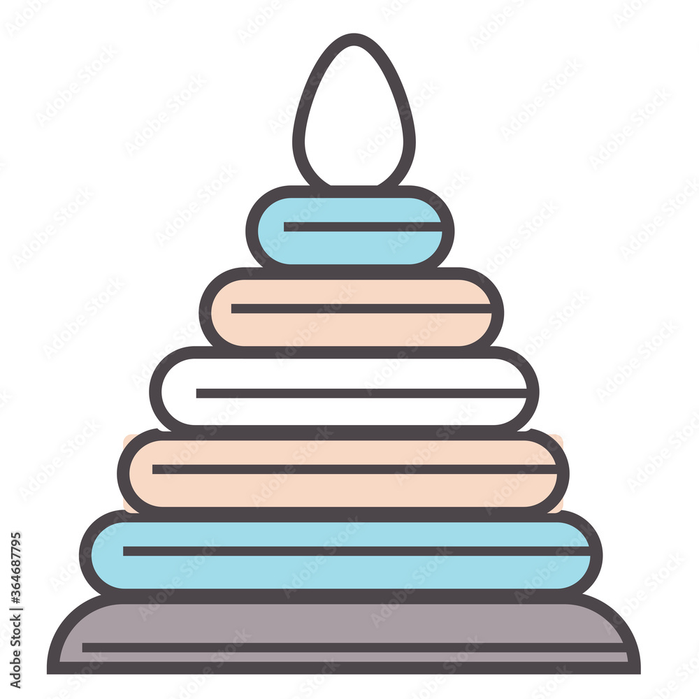 Pyramid cone toy, educational game for children vector Pyramid cone toy, educational game for children vector