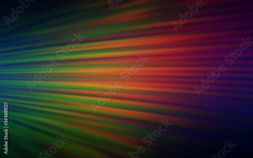 Dark Green, Red vector background with straight lines. Shining colored illustration with sharp stripes. Pattern for ads, posters, banners.