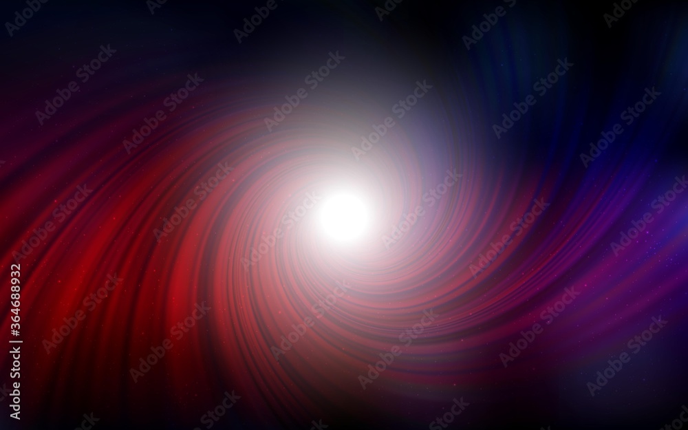 Dark Pink, Red vector template with space stars. Space stars on blurred abstract background with gradient. Pattern for futuristic ad, booklets.