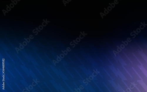 Dark BLUE vector background with stright stripes. Glitter abstract illustration with colorful sticks. Template for your beautiful backgrounds.