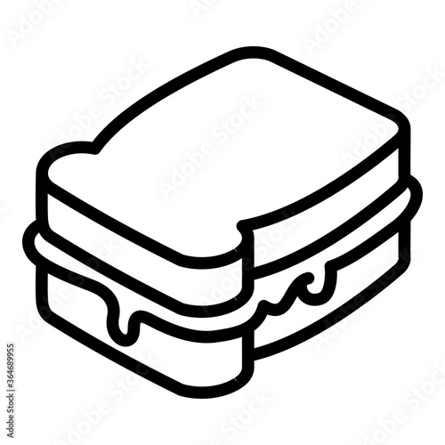 Peanut butter icon. Outline peanut butter vector icon for web design isolated on white background