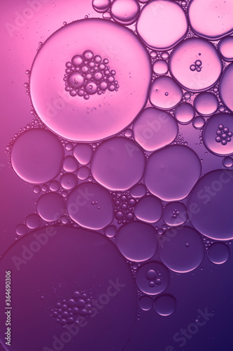 abstract air bubbles in colorful liquid