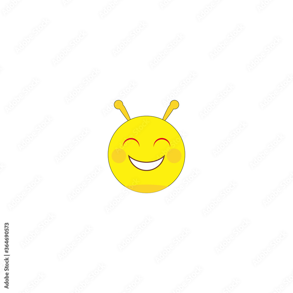 Cartoon happy bee waving hand Cartoon happy bee waving hand