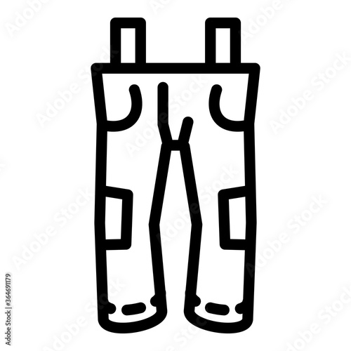 Ski pants icon. Outline ski pants vector icon for web design isolated on white background