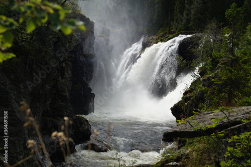Rjukandefossen waterfall near Hemsedal in Norway