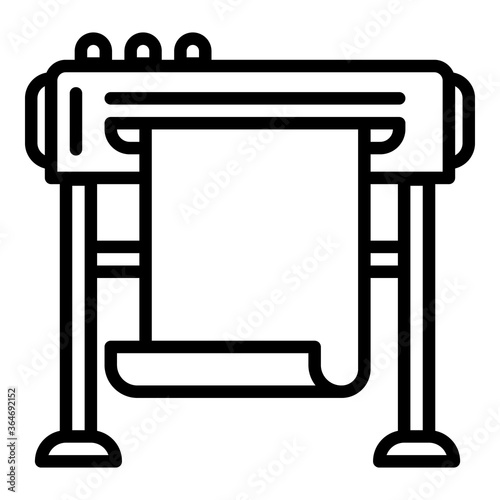 Company plotter icon. Outline company plotter vector icon for web design isolated on white background