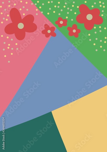 Spring sale background with beautiful colorful flower. Image drawing illustration template.banners.Wallpaper.flyers, invitation, posters, brochure, voucher discount.