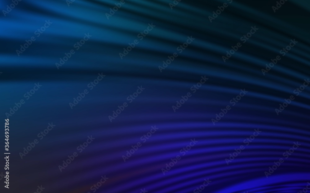 Dark BLUE vector texture with bent lines. A shining illustration, which consists of curved lines. Pattern for your business design.