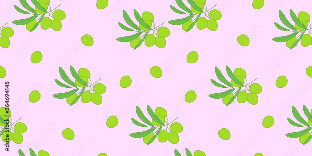 olives horizontal seamless pattern.olives print for textile, apparel, wrapping, wallpaper, kitchen design