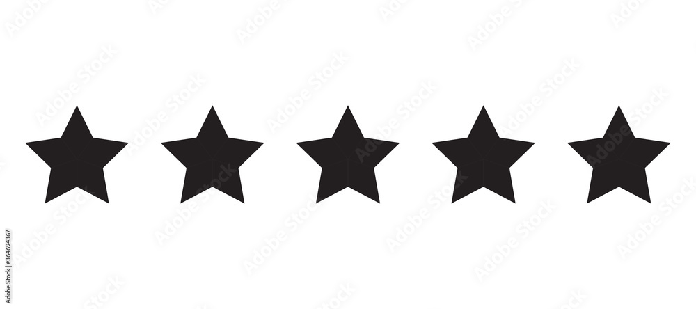 Five stars icon vector set isolated on white background. Trendy 5 star icons in flat style. Modern sign for hotel quality and ranking, label, sticker, rating travel symbol and app. Vector illustration Five stars icon vector set isolated on white background. Trendy 5 star icons in flat style. Modern sign for hotel quality and ranking, label, sticker, rating travel symbol and app. Vector illustration