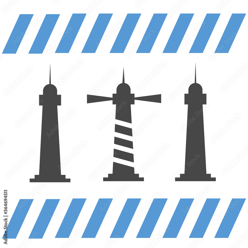 Lighthouse vector marine. Lighthouse icon building sea Lighthouse vector marine. Lighthouse icon building sea