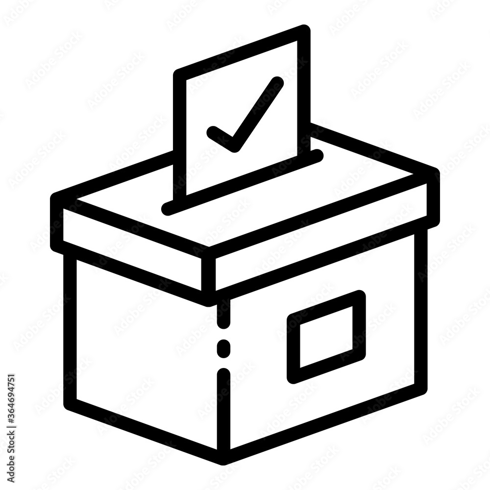 Ballot icon. Outline ballot vector icon for web design isolated on white background Ballot icon. Outline ballot vector icon for web design isolated on white background