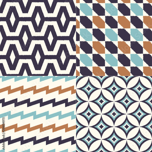 Seamless geometric textile vector background. Repeated pattern for home interior, fabric design 