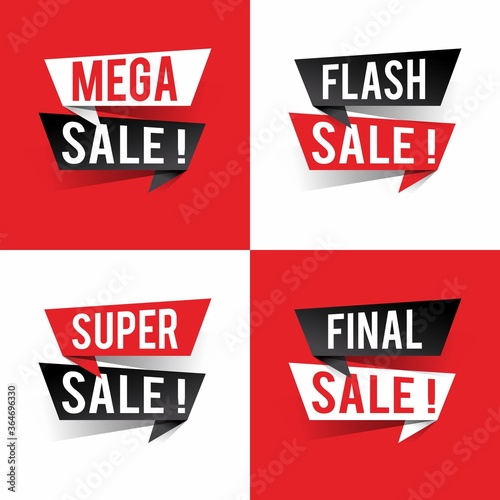 Modern design sale related on speech bubbles. Sale concept. Vector illustration