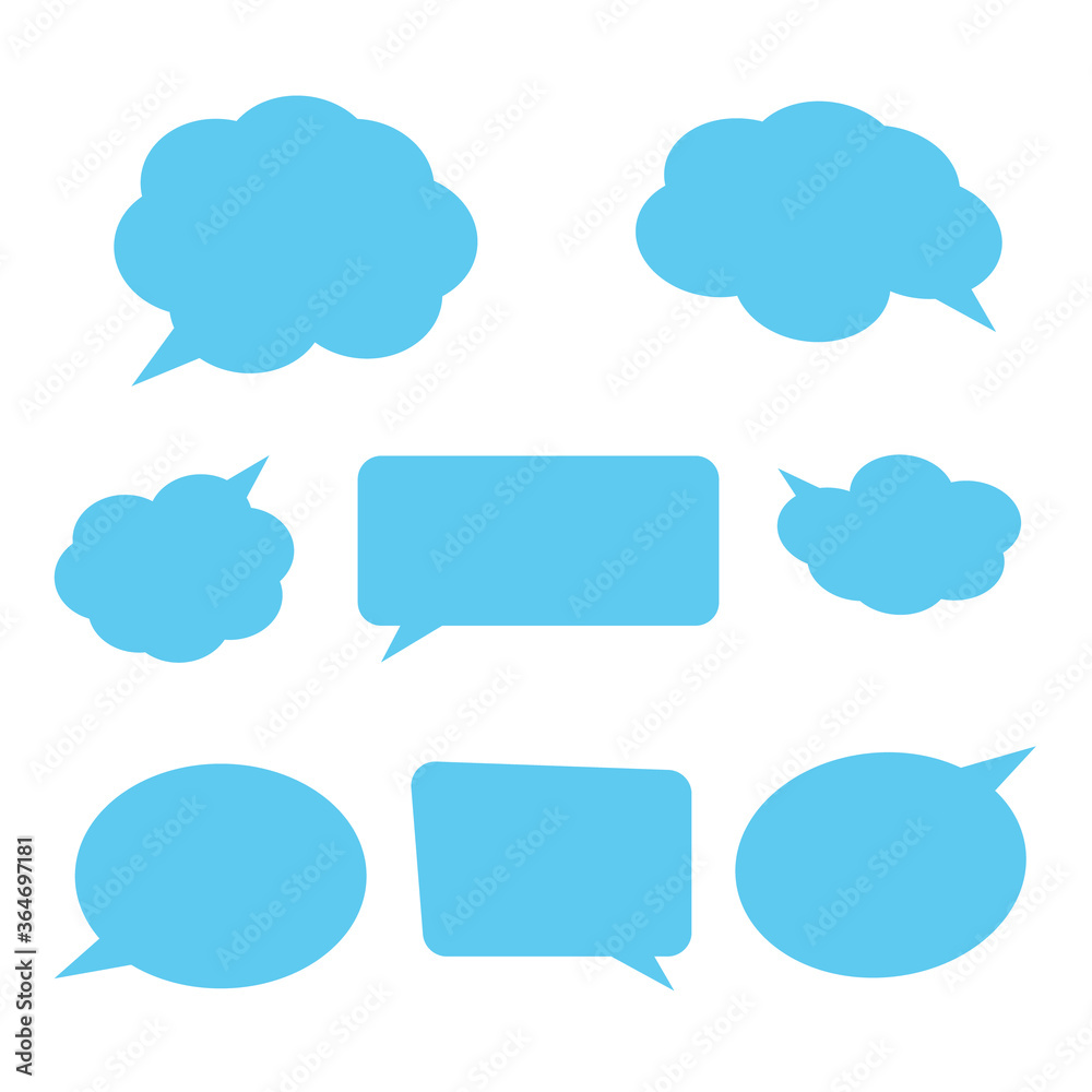 Speech Bubbles Set. Stickers of speech bubbles vector Speech Bubbles Set. Stickers of speech bubbles vector