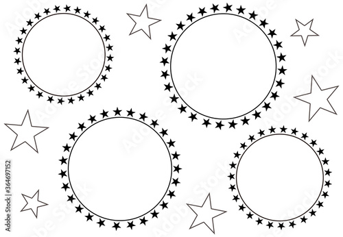 飛沫とウイルスのイメージのシンプルなデザインのフレーム イラスト ベクター