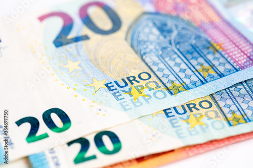 euro banknotes background