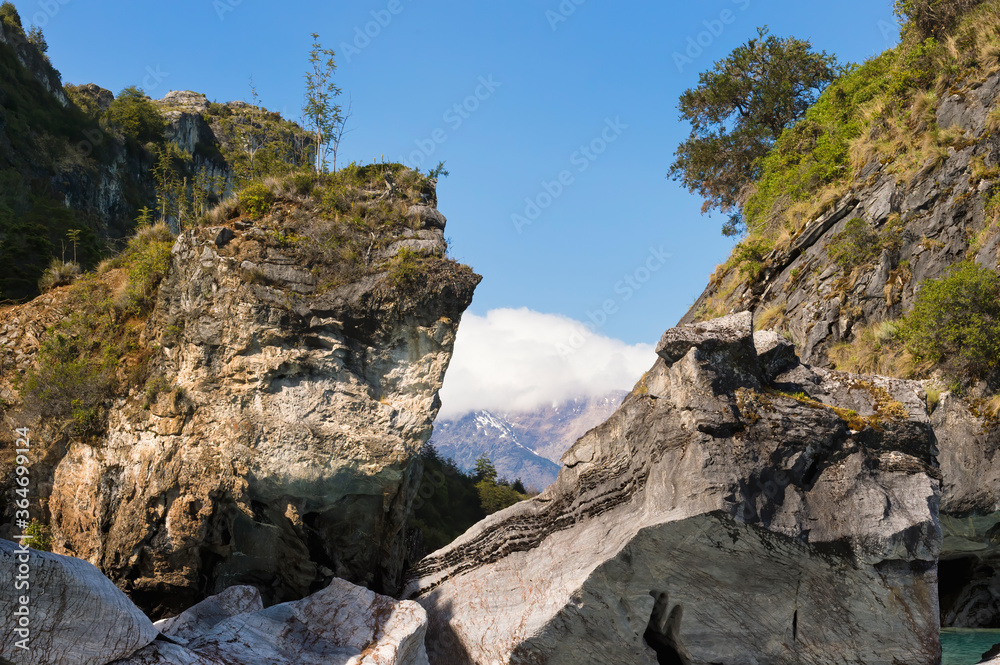 Rock Formation, General Carrera Lake, Puerto Rio Tranquilo, Aysen Region, Patagonia, Chile